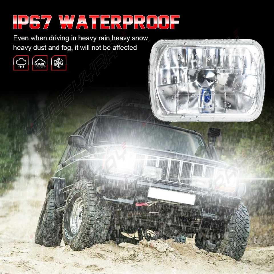 7x6" 5x7 LED Headlight DRL Hi&Lo For Pontiac Fiero 1984-1988 Firebird 1982-1990 - Image 3 of 4