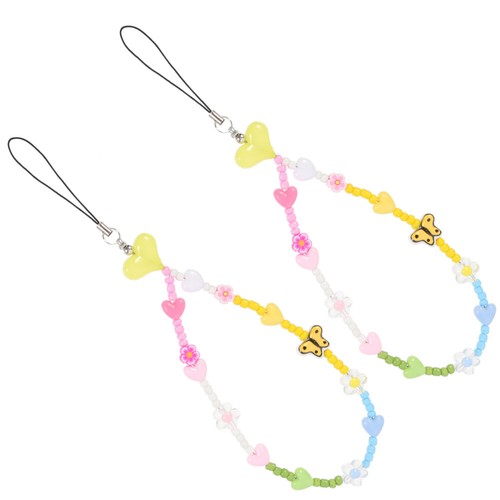 2 Pcs Handy Kette Fräulein Handy-Kettenperlen Schlüsselband Aus Telefonperlen - 第 12/12 張圖片