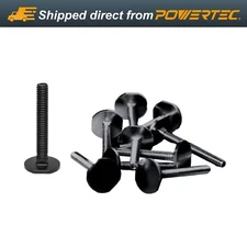 POWERTEC 5/16"-18" Miter T Slider Bolts, 2" Long Zinc Plated Carbon Steel, 10PK