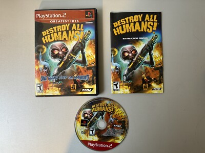 Destroy All Humans (Sony PlayStation 2, 2005) Complete Tested