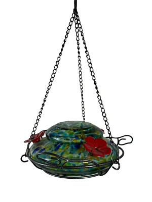 Nature s Way Top Fill Hummingbird Feeder Hand Blown Non-Illuminated EUC