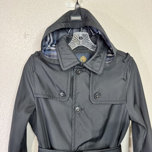 E-land Kids America Classic Rain Coat Unisex Blue Hood (Size: 150/72) Sz 11/12 - Picture 5 of 12