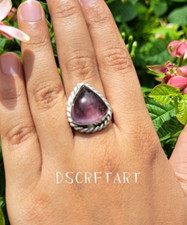 Amethyst Gemstone Ring, 925 Sterling Silver Handmade Ring, Gift For Her