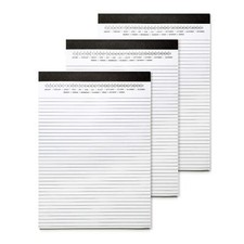 Legal Pads 8.5 X 11 With Date On Top Narrow Ruled White Note Pads College Ruled