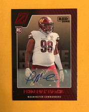2022 Zenith Football PHIDARIAN MATHIS Autograph Red Zone Rookie  Commanders #159