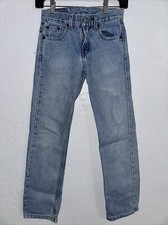 Vintage Levi's Boys 505 Blue Cotton Denim Jeans Relaxed Youth 12X25