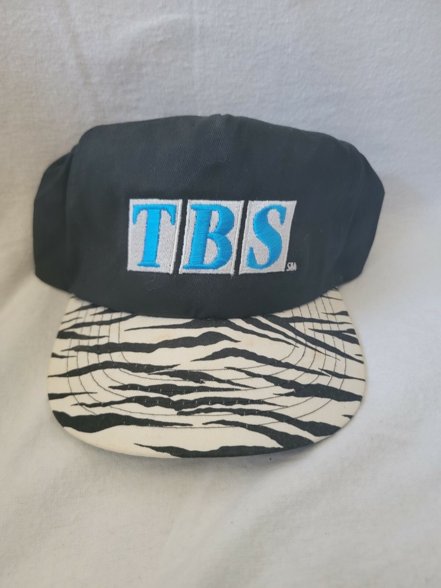 Vintage Rare Turner Broadcasting TBS Hat Zebra Design Estate Find