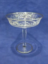 Vintage Sterling Overlay Compote Clear Glass Vintage Elegant