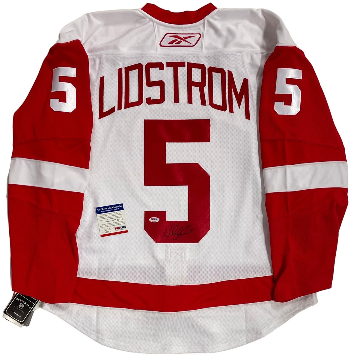 NICKLAS LIDSTROM SIGNED RBK EDGE AUTHENTIC 2008 RED WINGS NICKLAS LIDSTROM SIGNED RBK EDGE AUTHENTIC 2008 RED WINGS