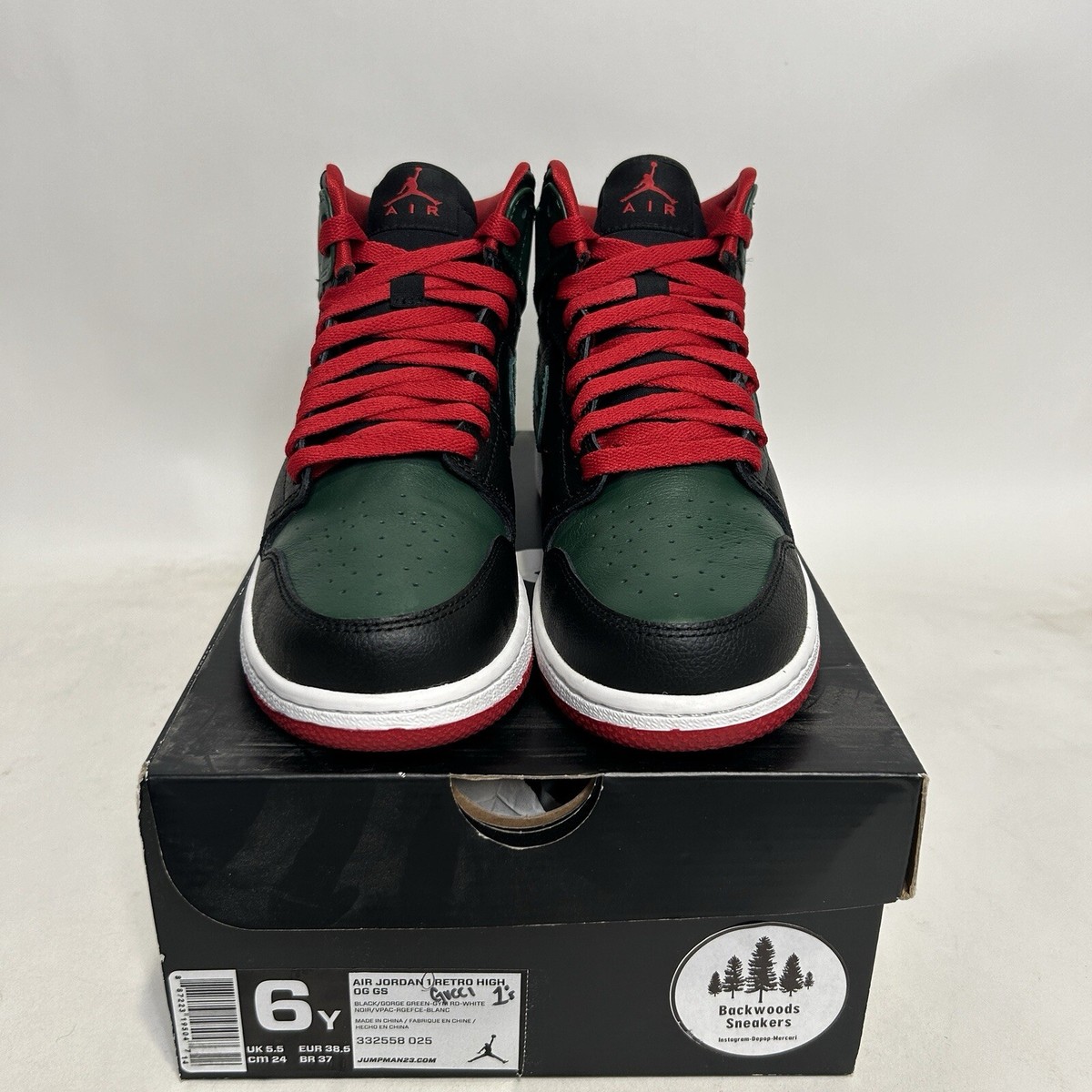 Nike Air Jordan 1 Retro High OG GS “Gucci” 332558-025 6Y Nike Air Jordan 1 Retro High OG GS “Gucci” 332558-025 6Y