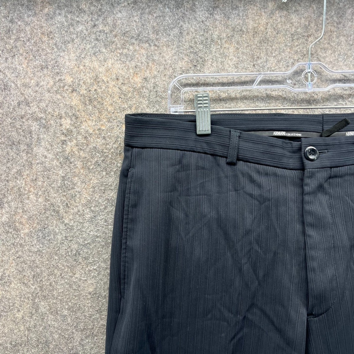 Armani Collezioni Pants Mens 38 Adult Black Chino Pleated Casual