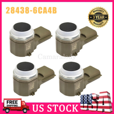 Park Assist Aid Parking Sensor For NISSAN 28438-6CA4B 4Pcs Reverse Rear Bumper