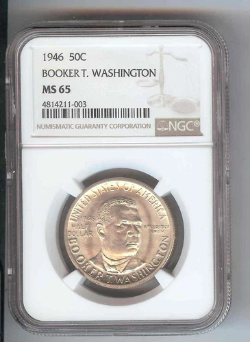 1946 Booker T Washington Half Dollar NGC MS65
