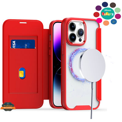 For Apple iPhone /7 PLUS Flap Wallet Card Slot TPU Back Magnetic Case  Cover