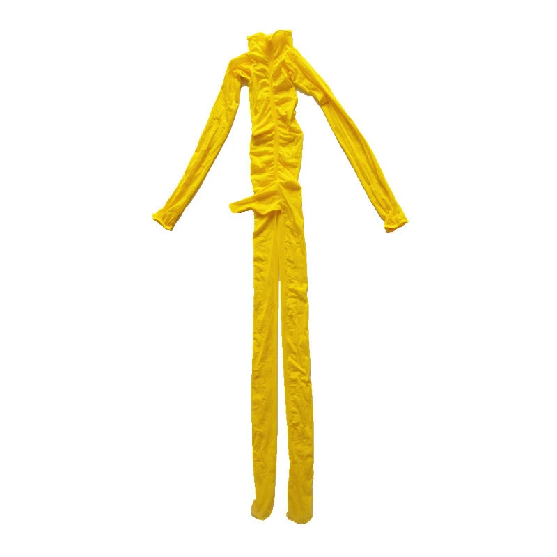 Plus Size Men's Sheer Tights Jumpsuit Super Elastic Full Body Stockings Bodysuit - Image 4 of 4