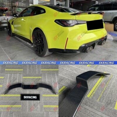 Carbon Fiber/Glossy Black Rear Trunk Lid Spoiler Wing For BMW M4 G82 2021-2025