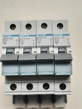 4 X HAGER CIRCUIT BREAKER MCB MTN132 B32   230/400 V