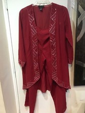 Women's Mother of Bride Groom Wedding party2PC duster  pant only no tank size M