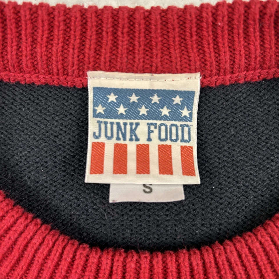 Suéter retro de comida chatarra de los San Francisco 49ers para hombre pequeño fútbol americano NFL cuello redondo Foto 3 de 4