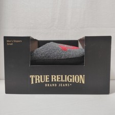True Religion - Slippers - Black  Red - Men's Size Small 7-8