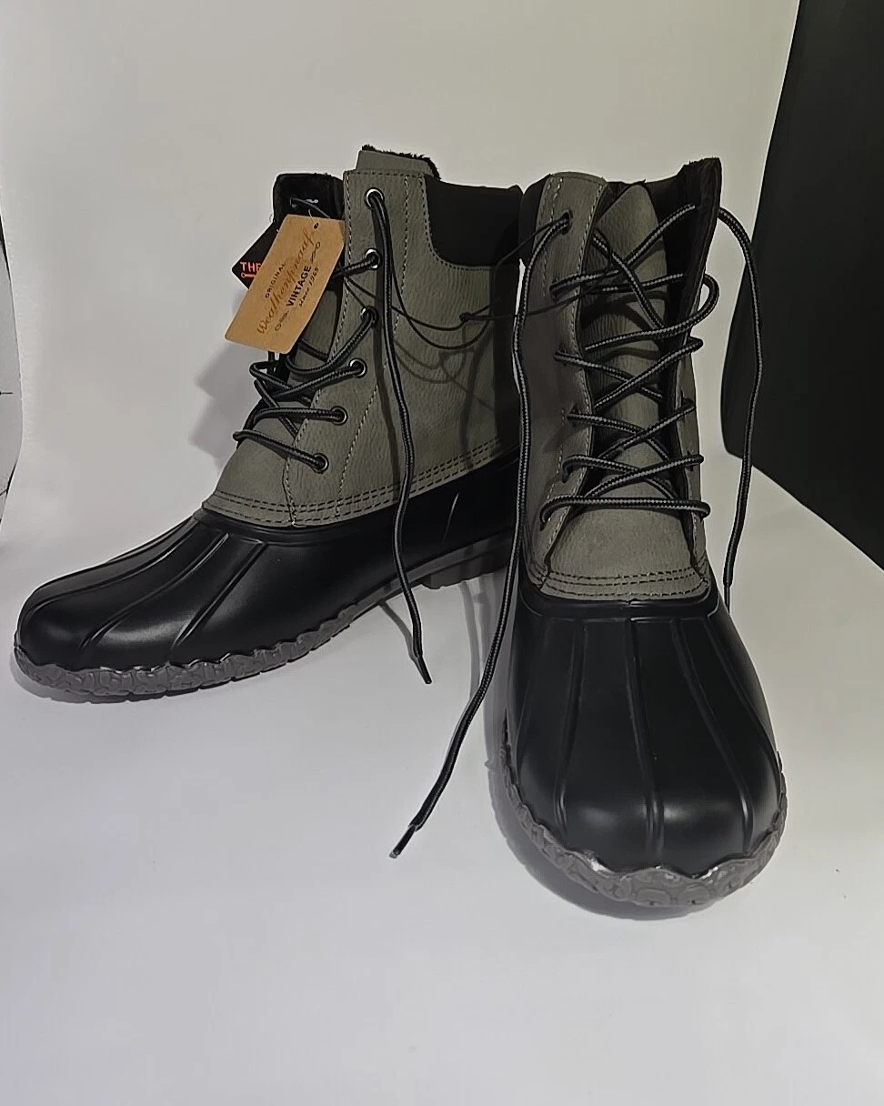 Sz 13 M Weatherproof Men’s Adam 2 Black & Gray Boots Thermolite Lined Shoes