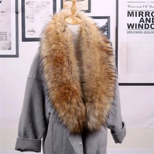 Women Winter Faux Fur Collar Super Long Scarf 120cm Party Shawl Wrap Neck Warmer