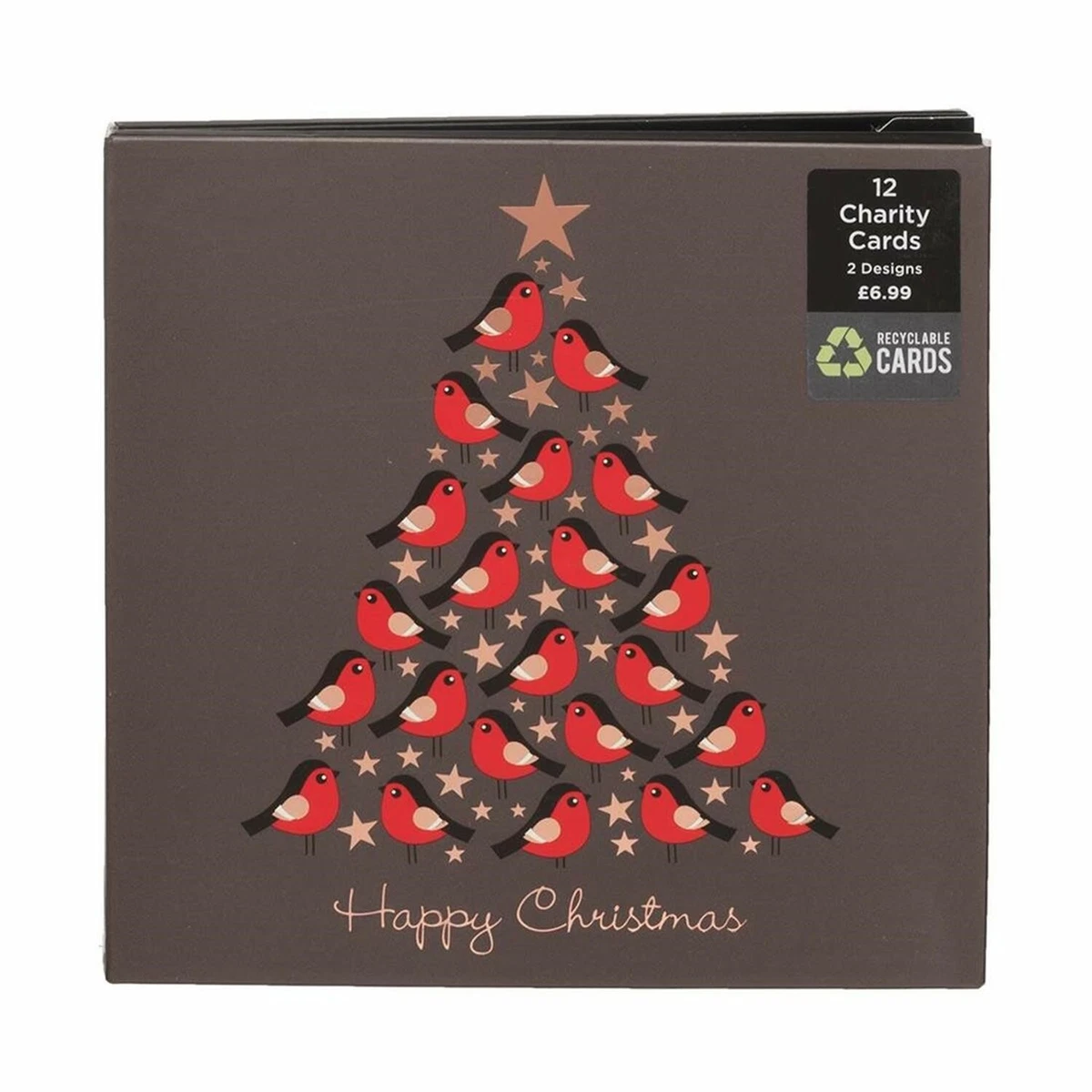 WHSmith Foiled Robin Christmas Card Pack of 12 eBay