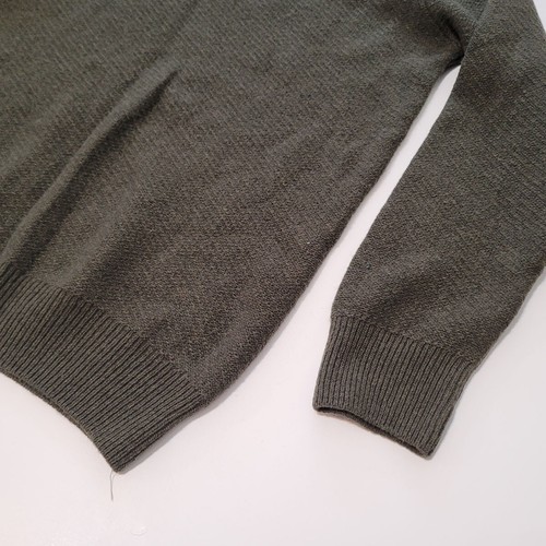 Emozioni Uomo Men Wool Blend Sweater Size S Olive Green Made in Italy - Picture 3 of 13