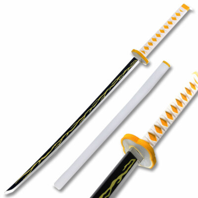#ad Fantasy Foam Samurai Katana Sword Zenitsu Agatsuma Demon Slayer $26.95