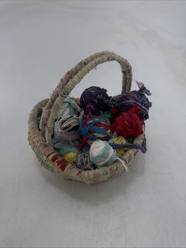Homemade Rolls Rag Rug Fabric Strips Rug Hooking In Heart Shaped Basket