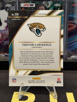 2025 Panini Select Trevor Lawrence Club Level Silver Prizm #229