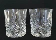 (2) MARQUIS BY WATERFORD MARKHAM CRYSTAL LOW BALL GLASSES 3.75"