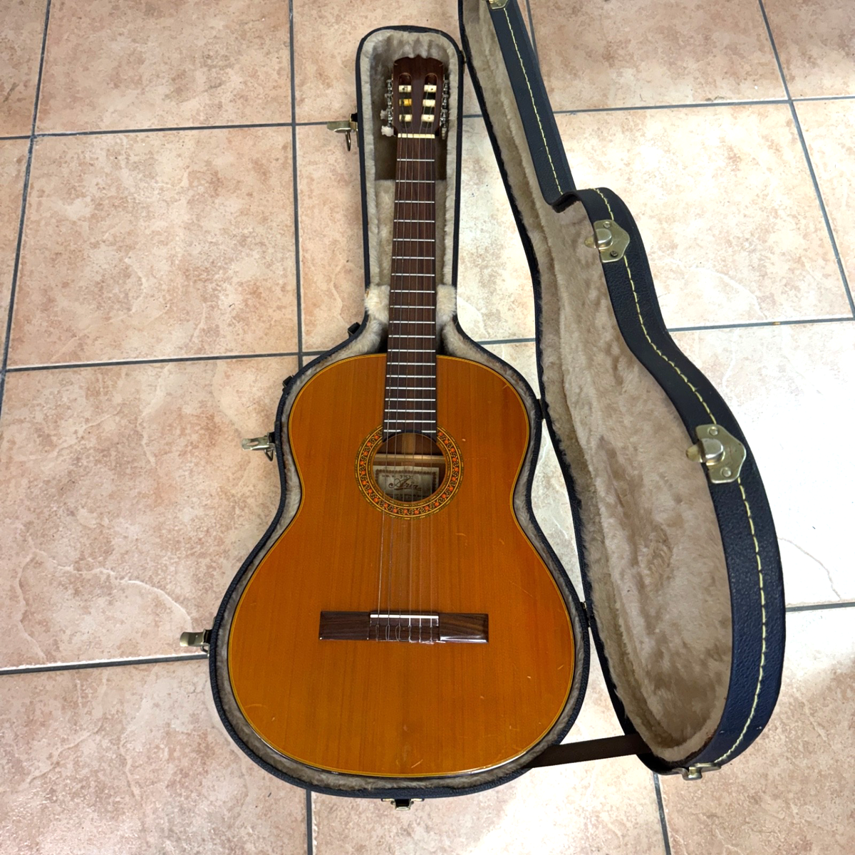 Aria Classical Guitar w/ Hard Case (Made in Japan) Nylon Strings