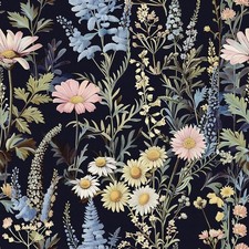 Floral Peel and Stick Wallpaper Vintage 15.7inch X 118.1inch, Dark