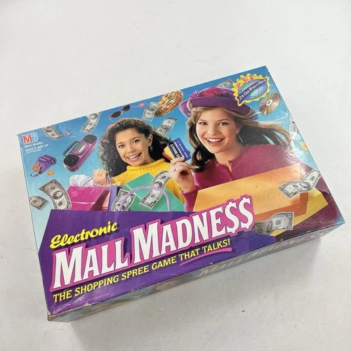 VTG Electronic MALL MADNESS Board Game 1996 Milton Bradley COMPLETE WORKING READ