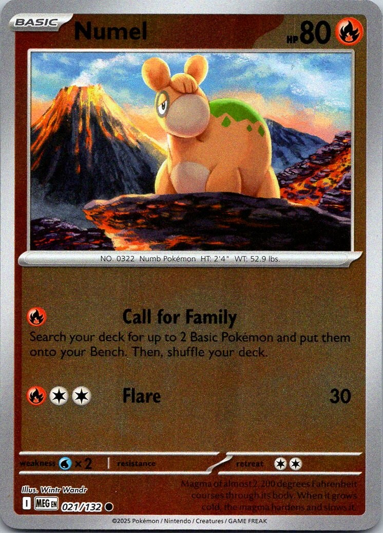 Numel Reverse Holo Common ME01: Mega Evolution - 021/132 NM