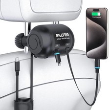 2 In 1 Backseat Car Charging Station Box 45w Fast Charge Multi Retractable Car C