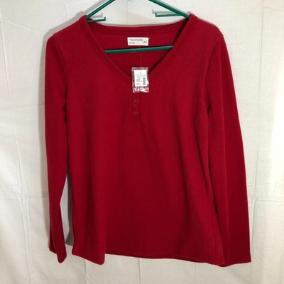 Maurices Sleep Waffle Long Sleeve Red Top NWT S T-shirt
