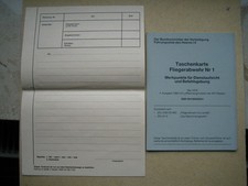 Fliegerabwehr Nr. 1 Taschenkarte Bundeswehr 1979 + Meldezettel