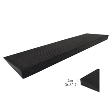 TECHTONGDA Black Non-Slip Solid Rubber Threshold Ramp 5.9"x35.4"x0.8" 11000LBS