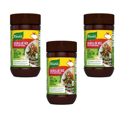 Knorr Beef Bouillon Paste 7.9 oz Jar   3 Pack Shelf-Stable Granulated Beef Base