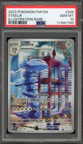 Pokemon Steelix Paradox Rift Illustration Rare #208 PSA 10 Gem Mint