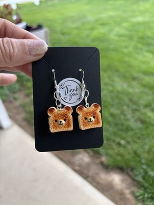 Cute Toasted Bread Earrings for Women