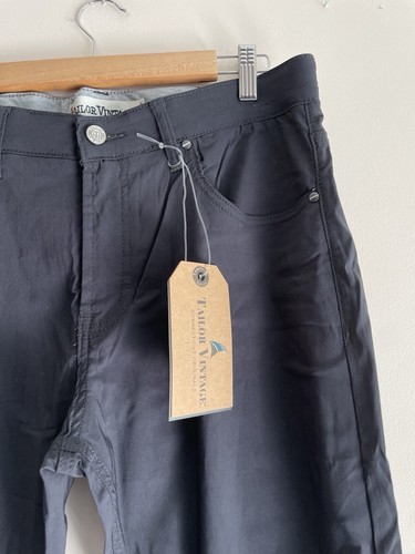 Tailor Vintage Herren 34 x 30 Canaan Slim Fit Hose Comfort Stretch Coal Grey Neu - Bild 3 von 6