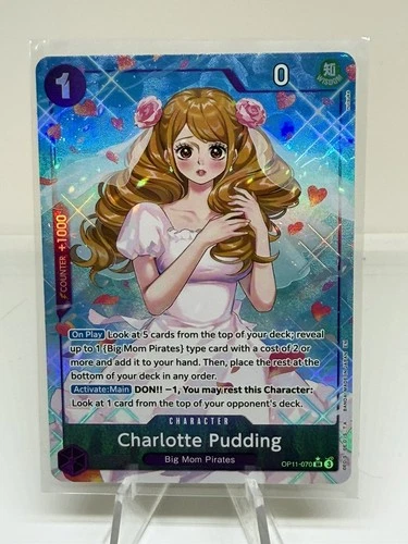 Charlotte Pudding OP11-070 Alt Art Super Rare Foil A Fist of Divine Speed