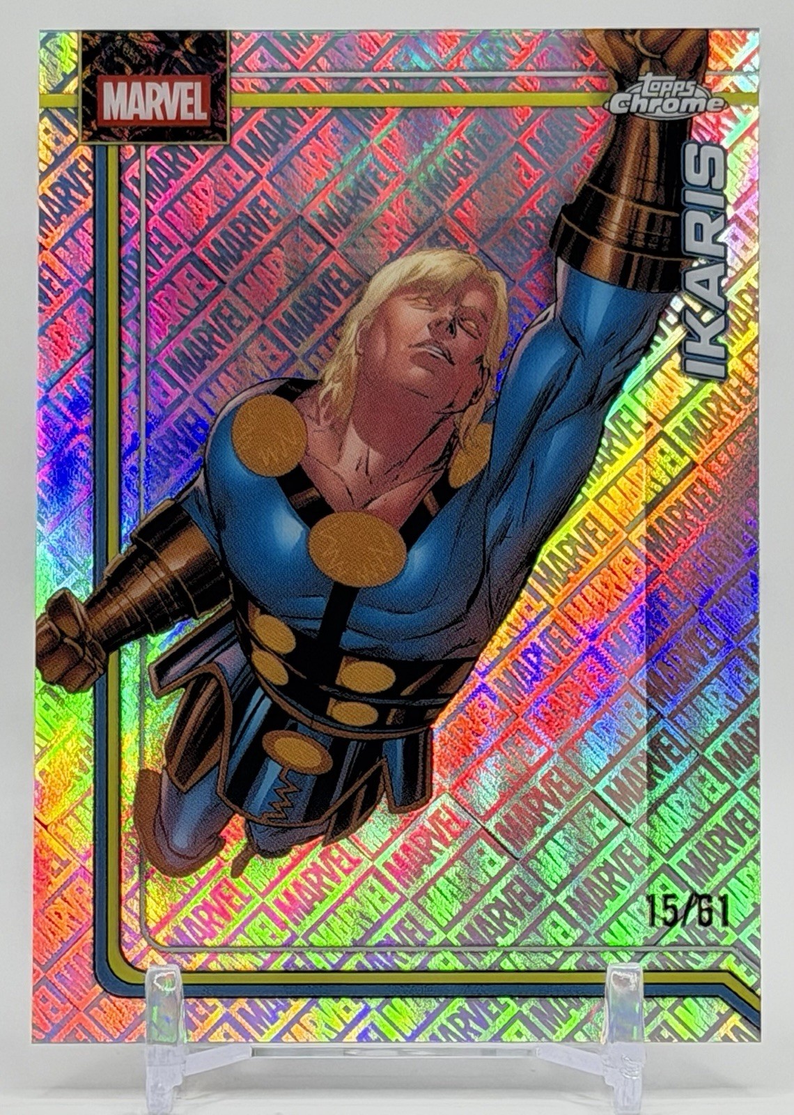Ikaris 2026 Topps Chrome Marvel #053 Marvel Logofractor /61