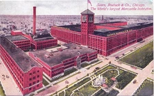 SEARS, ROEBUCK & CO chicago il postcard c1910 illinois mail order factory