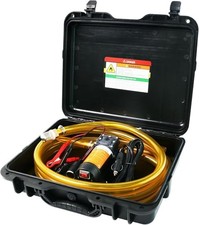 12V Fuel Transfer Pump Set,75W Gasoline Transfer Pump Moves 110 110GPH-SET