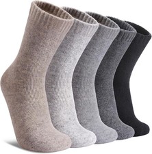 Wool Socks for Women Winter Warm Hiking Boot Thick Thermal Cozy Crew Socks 5 Pai