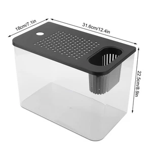 Miniature Plastic Fish Tank Clear Desktop Aquarium For Small Pets DIY Landscape